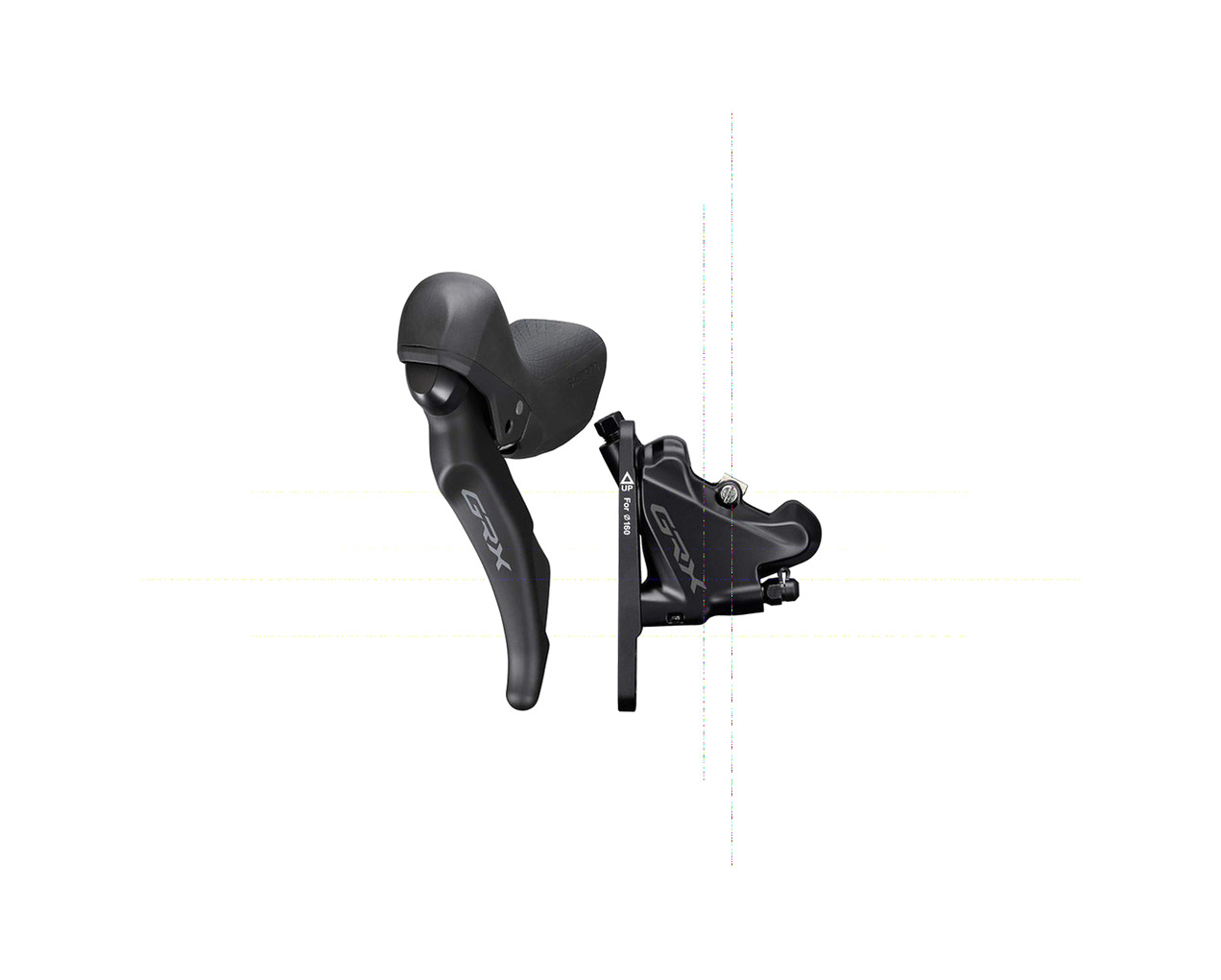 maneta de freno/cambio con pinza delantera de aluminio  grx st-rx600 1000 mm 2v br-rx400 fm