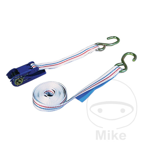 juego correas de sujeción con carraca y gancho 25 mm 4 m g s