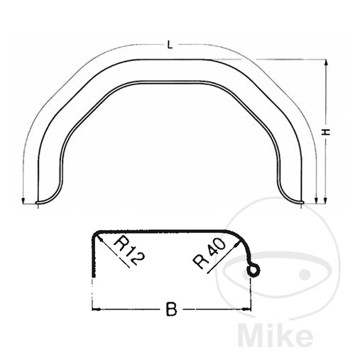 guardabarros de plastico para remolque h300 b200 s660