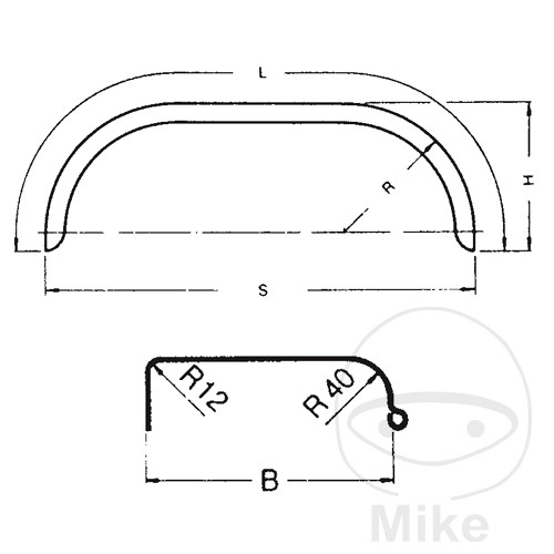guardabarros de acero para remolque h375 b220 s1390