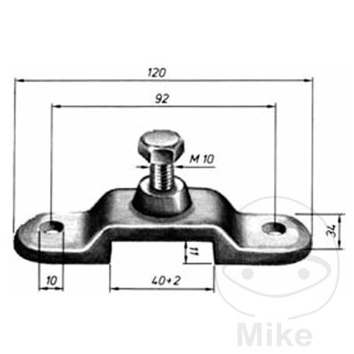 soporte de telero con tornillo 10x40 mm 10x25 mm