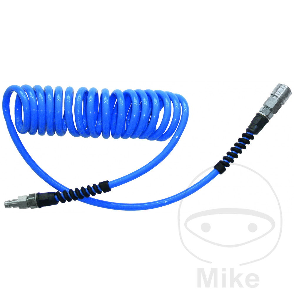 manguera en espiral de aire comprimido con acoplamiento y boquilla pu 10x6.5 7.5 m