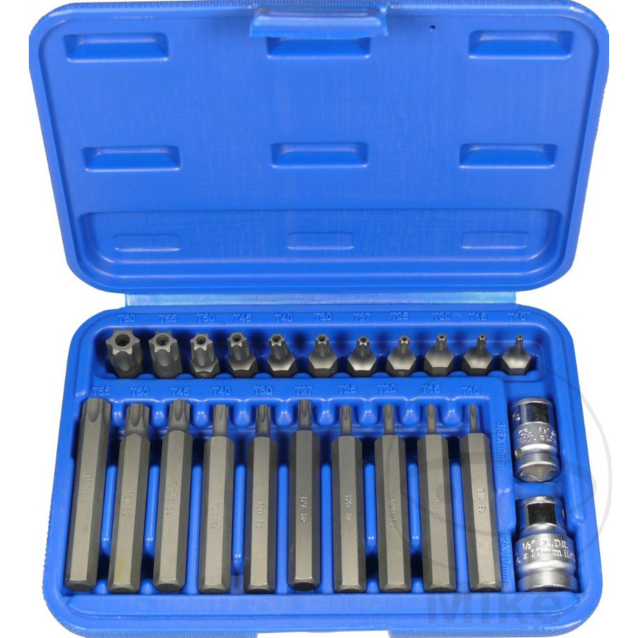 juego 23 puntas de destornillador torx con agujero t10-t70