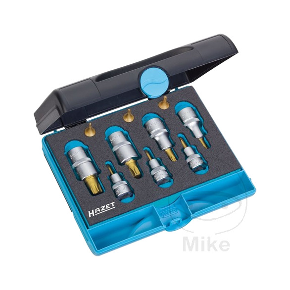 juego 10 llaves de vaso para tornillos torx interiores