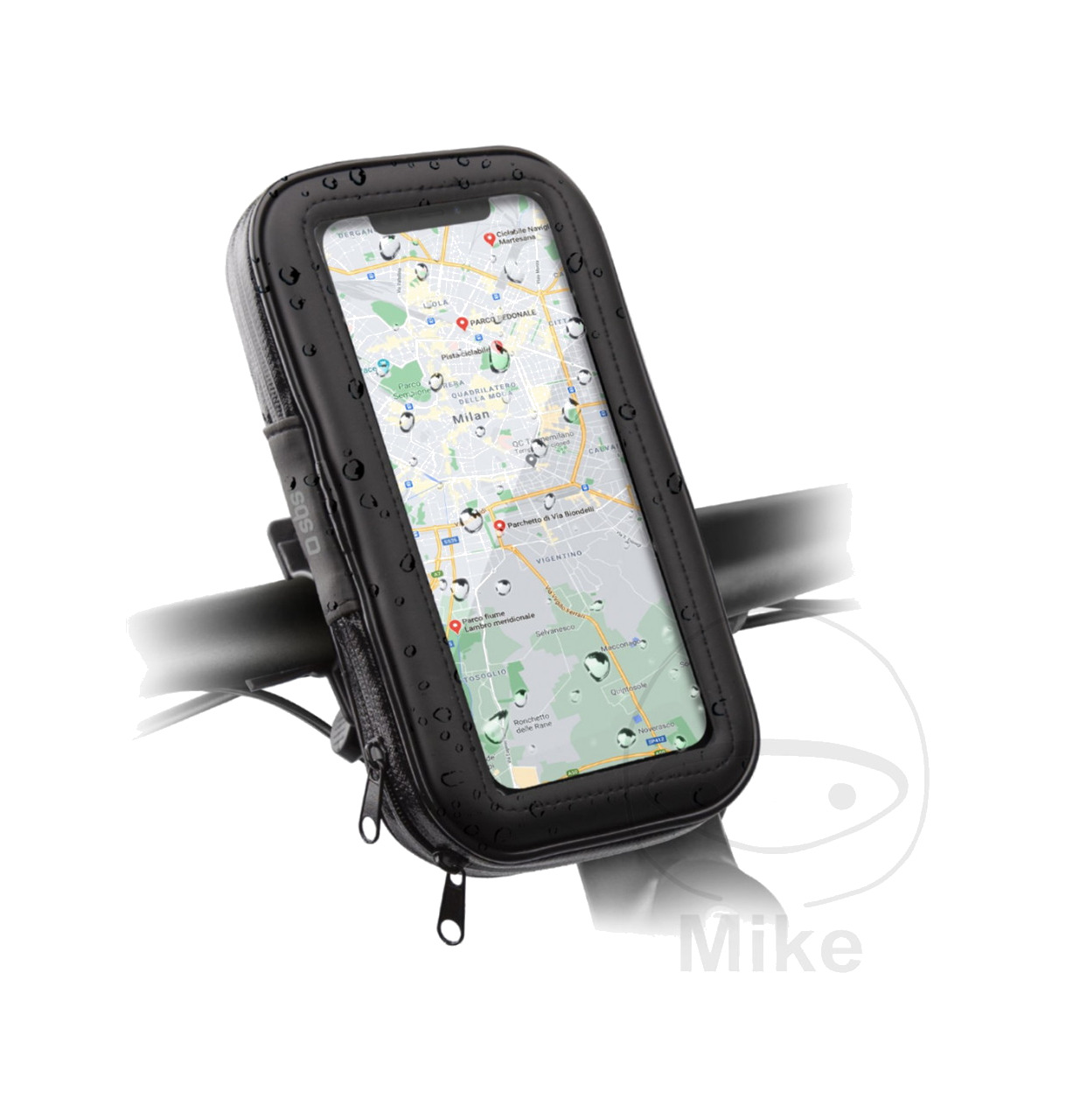 soporte universal con bolsa impermeable para teléfonos móviles para bicicletas y scooters regenfest sbs