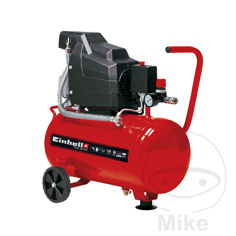 compresor móvil de pistón einhell 165l/24l/8bar
