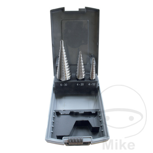 juego 3 brocas para perforar hss 4-12. 4-20. 4-30 mm