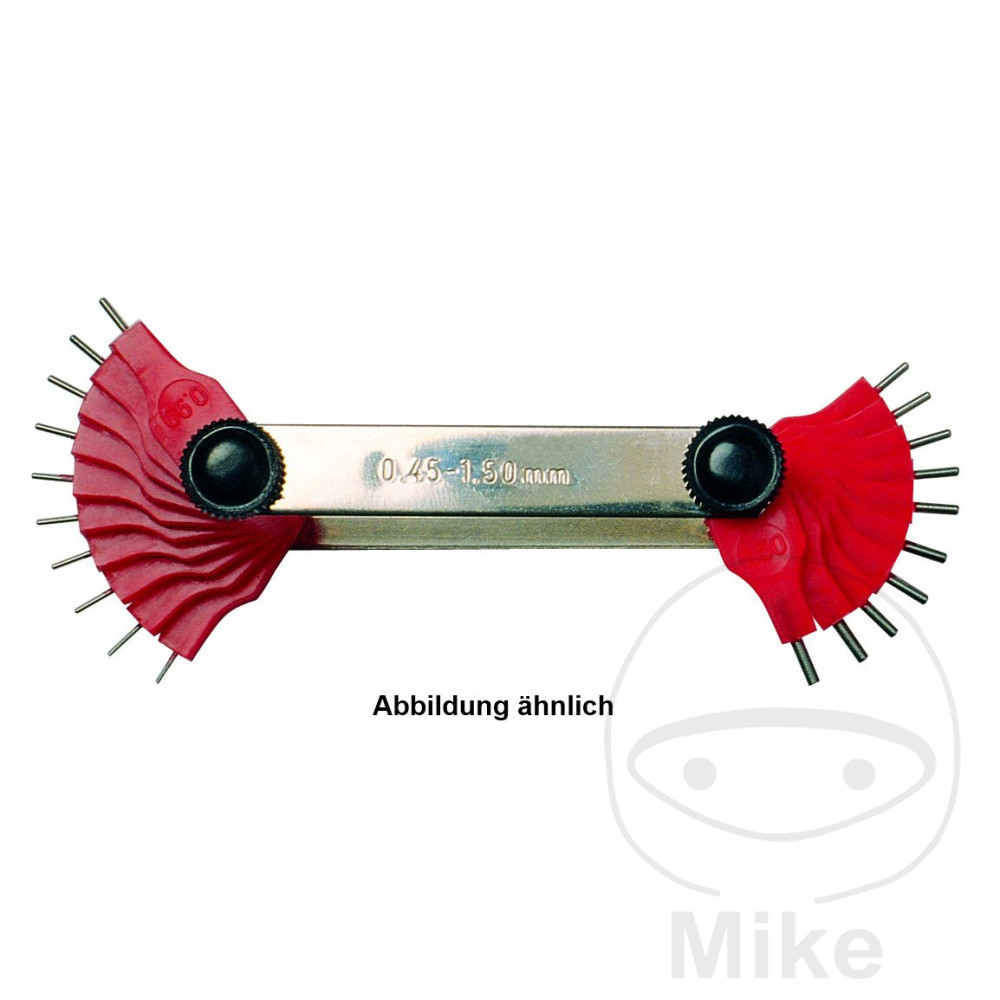 kit de calibrador de chicles de 16 hojas 1.50-3.00 mm