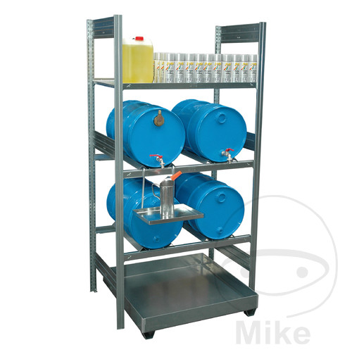 estante con bandeja recogedora para bidones 4 x 60 l