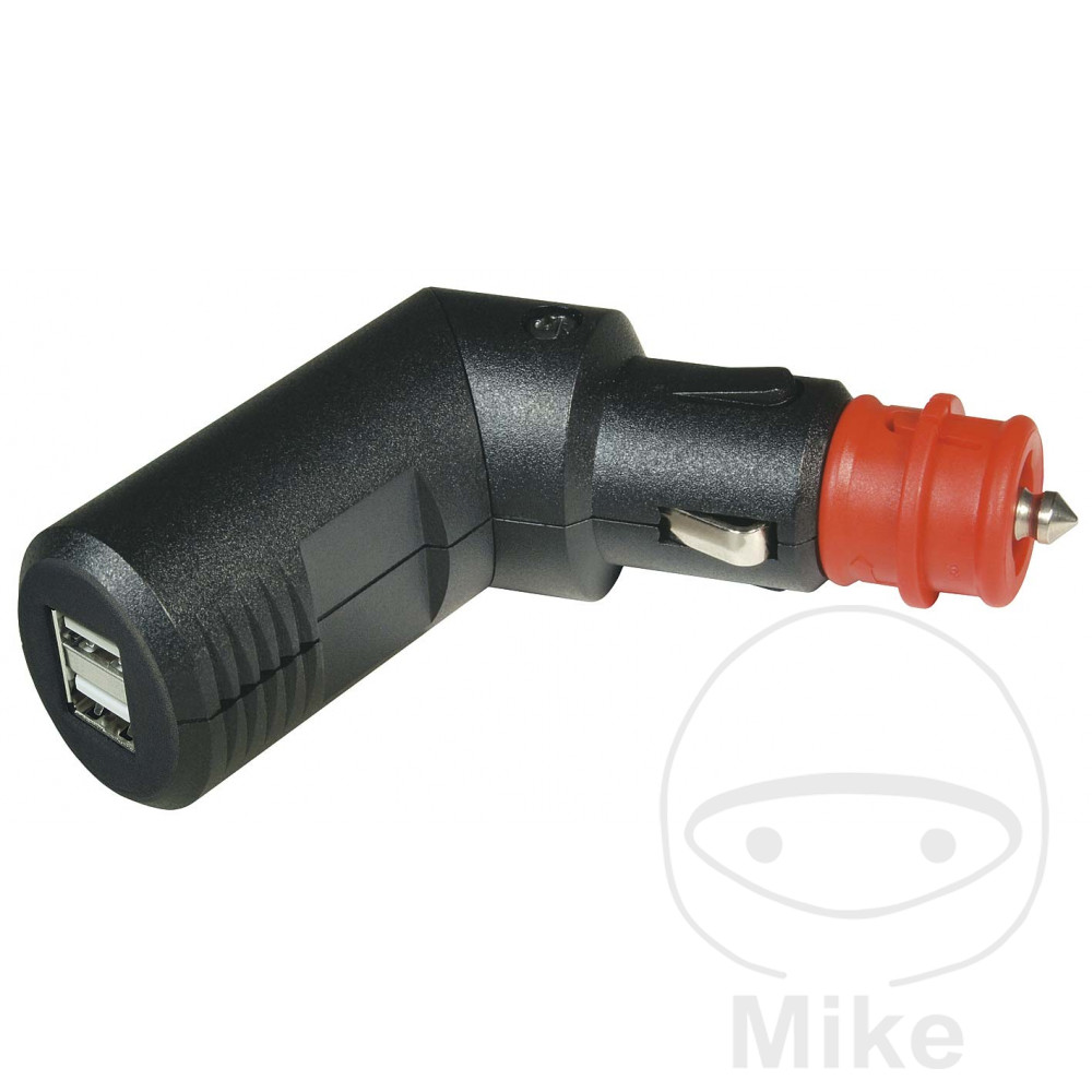 enchufe de mechero usb doble angulado m+s