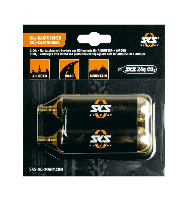 cartucho bomobonas con rosca 16g set for airbuster threaded 2 pcs co2