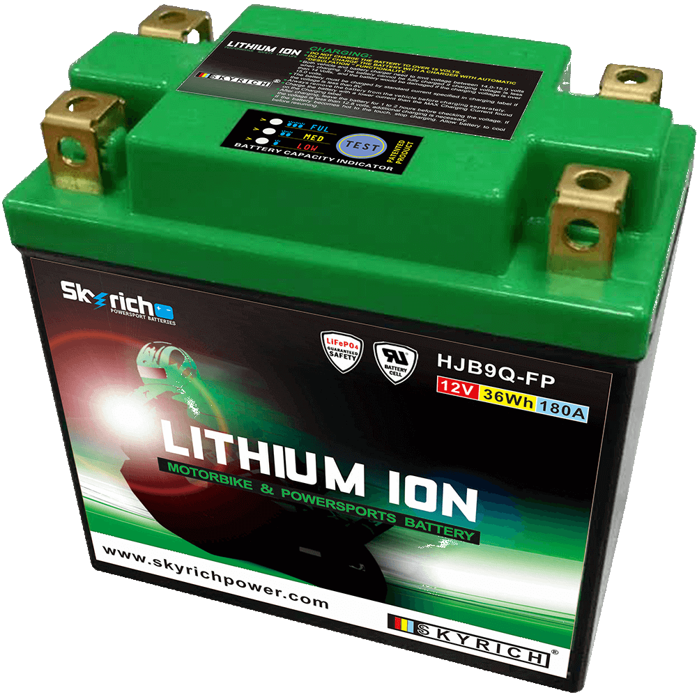 Batterie au lithium Skyrich avec indicateur de charge LIB9Q - Photo 1/1