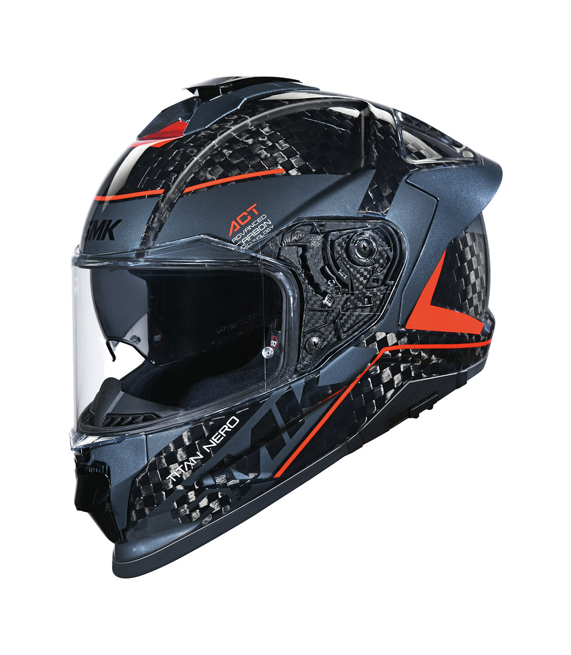 casco integral moto  titan carbon nero (gl263)