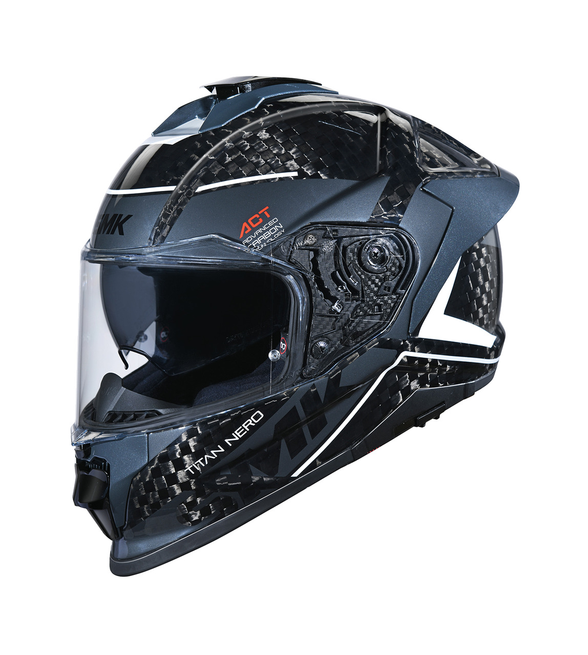 casco integral de carbono decorado gl261 titan carbon nero