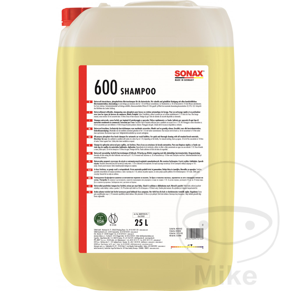detergente brillo para lavado de coches 25l