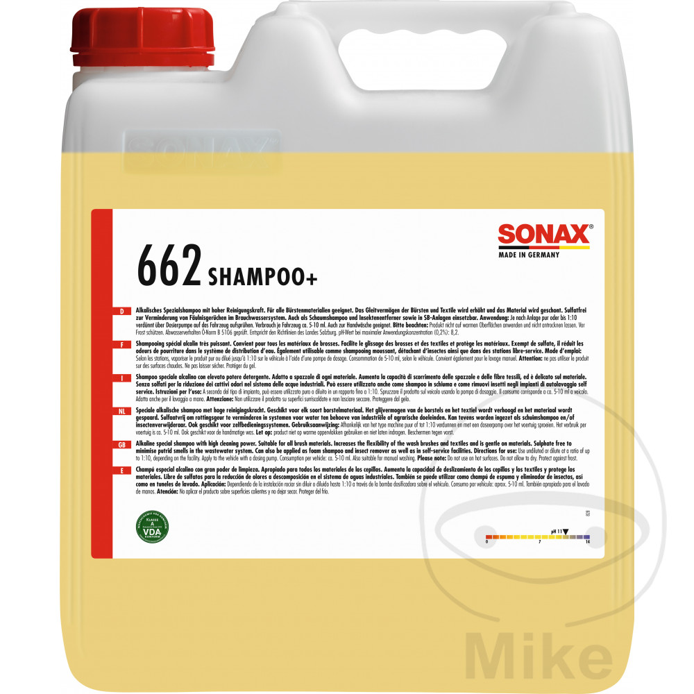 champú de brillo para lavado de coches sx 10l