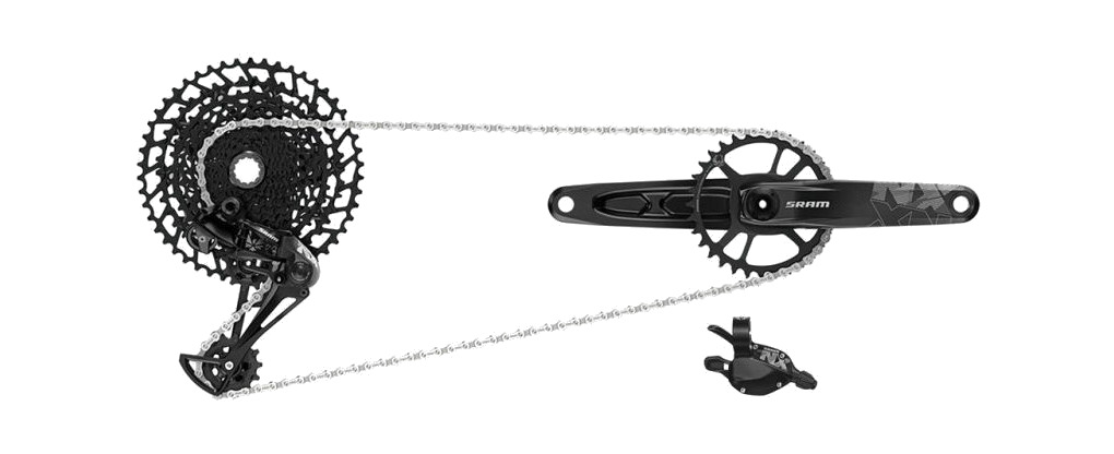 grupo de cambio, mando, bielas, cadena, cassette nx eagle dub 175 mm 12v 32t trigger dub 11-50