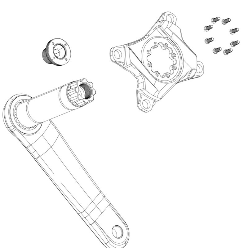 kit guía de cadena para plato guia xx d1 36t