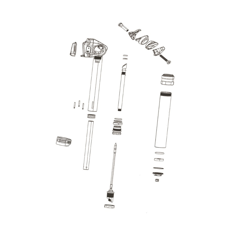 kit 12 espaciadores cilindricos para tija telescópica 1 rockshox reverb xplr axs 27.2 mm 2022+