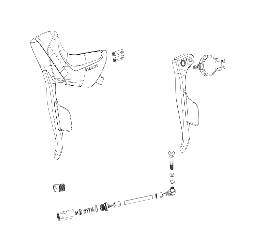 kit leva de freno y cambio maneta derecha disco sram apex etap ax
s