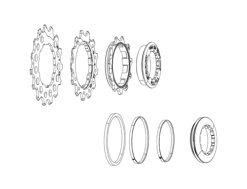recambio de set de coronas para cassette pg-1231 (apex xplr) 11/12/13