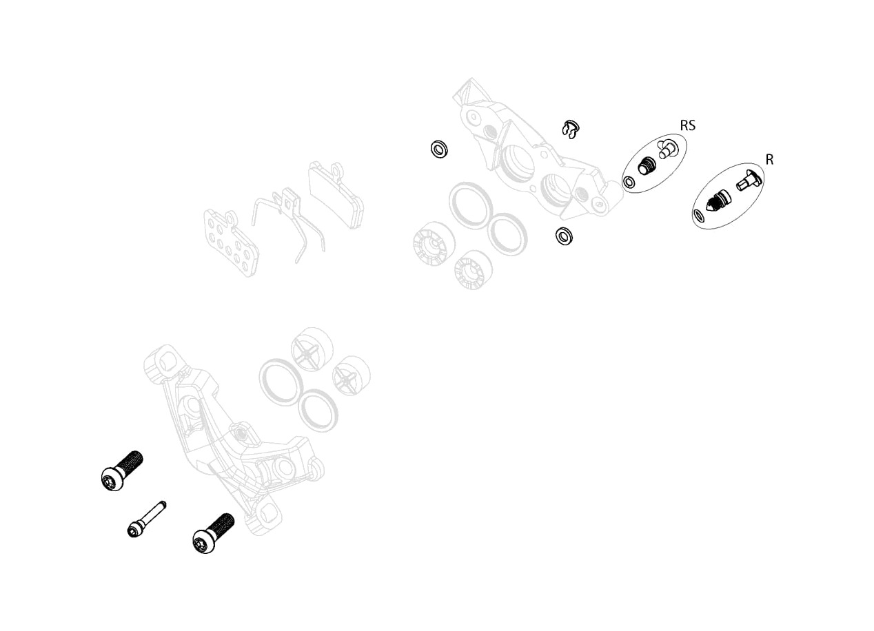 kit de repuesto de tornilleria para pinza de freno g2 r/rs