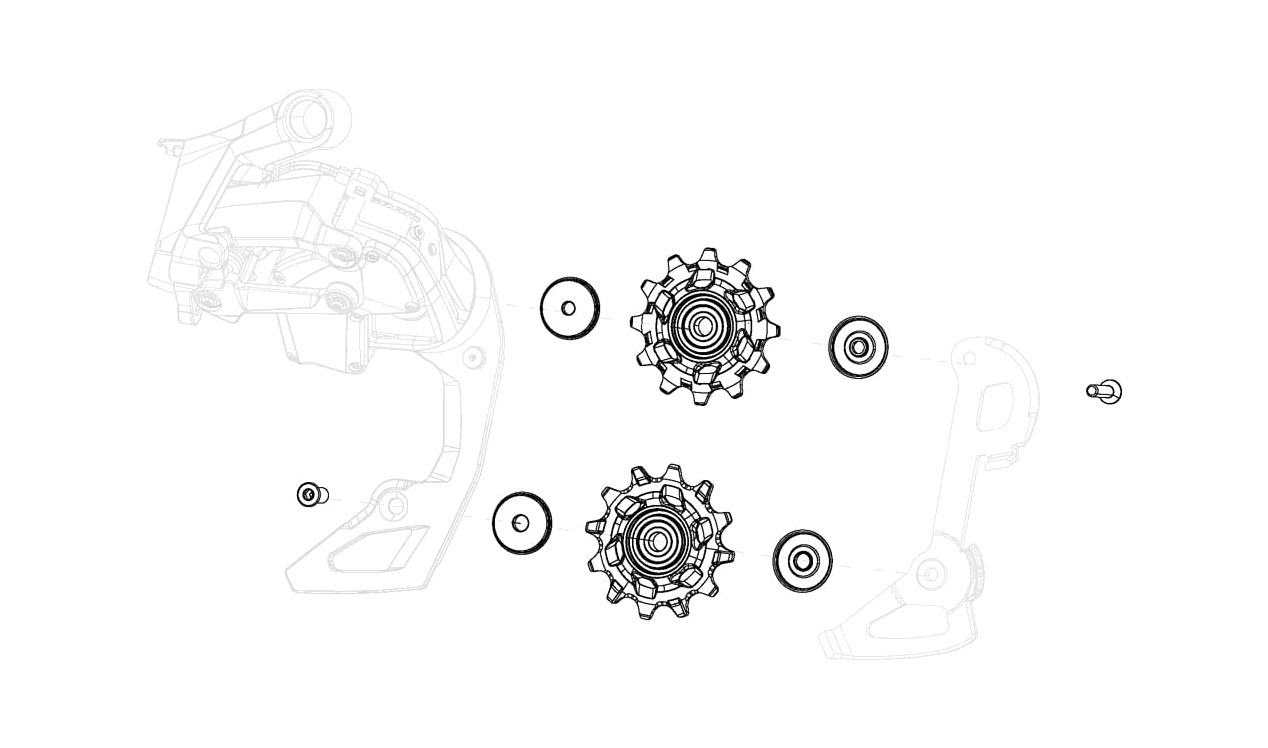 kit de repuesto de roldanas para cambio electrónico rival etap axs 12v