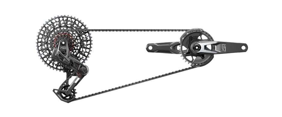 grupo electrónico xo t-type eagle v2 transmission axs wide dub dm (10-52) 165 mm/32d
