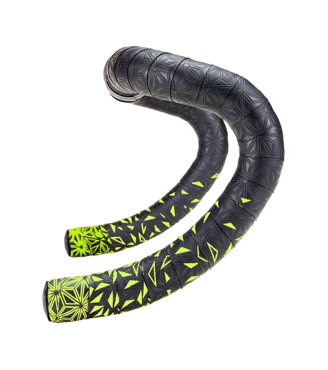 cinta manillar bicicleta super sticky kush star fade neon w/ plugs