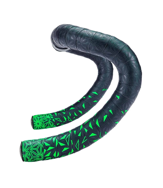 cinta manillar bicicleta super sticky kush star fade neon w/ plugs