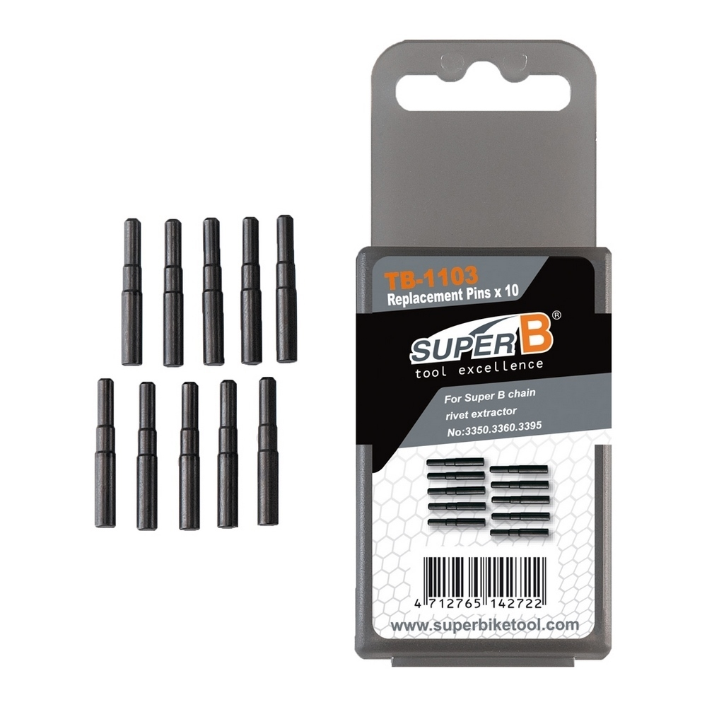 set de pernos de recambio para extractor de cadena super b - caja de 10 unidades
