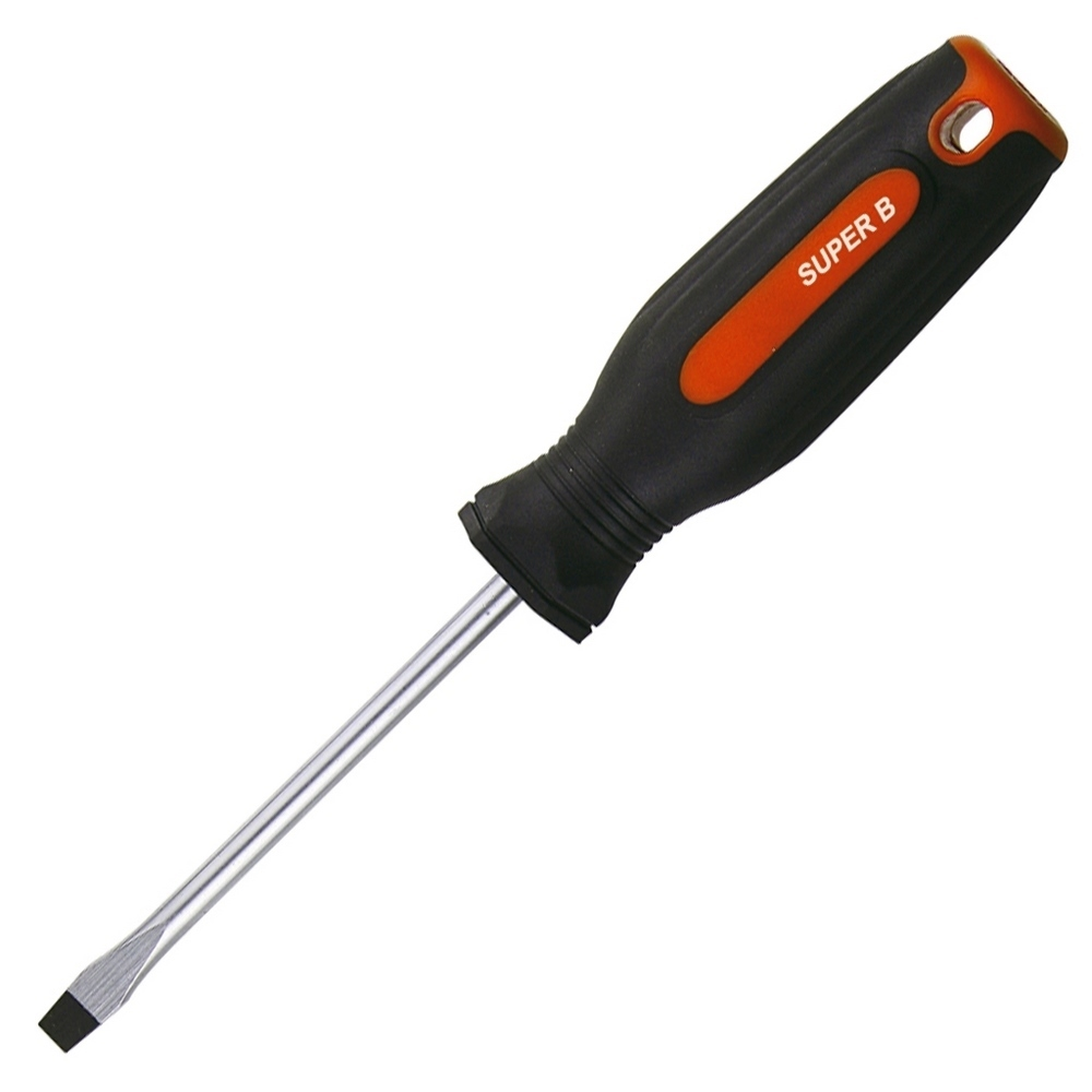 destornillador profesional super b acero plano 6 largo 100mm bici bicicleta tb-7548