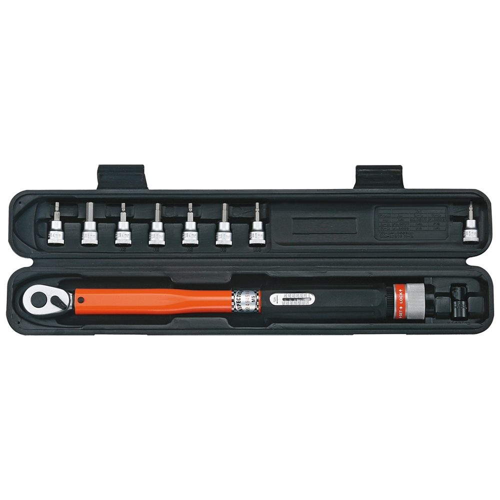 llave dinamometrica 1/4’’ 3-15nm con maletin y llaves bici bicicleta tb-tw30