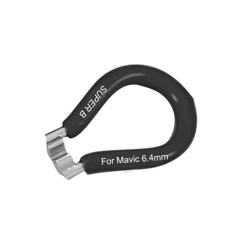 llave de radio acero mavic® 6.4mm 7 dientes gris para bicicletas - super b