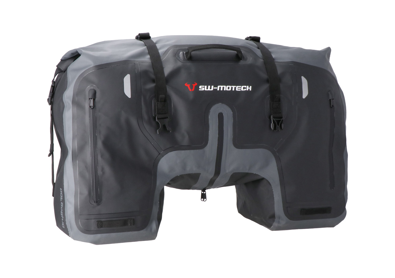 bolsa trasera impermeable gris/negro drybag 700 70 l