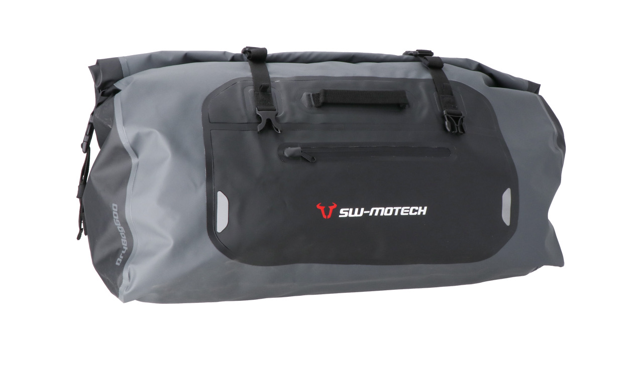 bolsa trasera impermeable gris/negro drybag 600 60 l