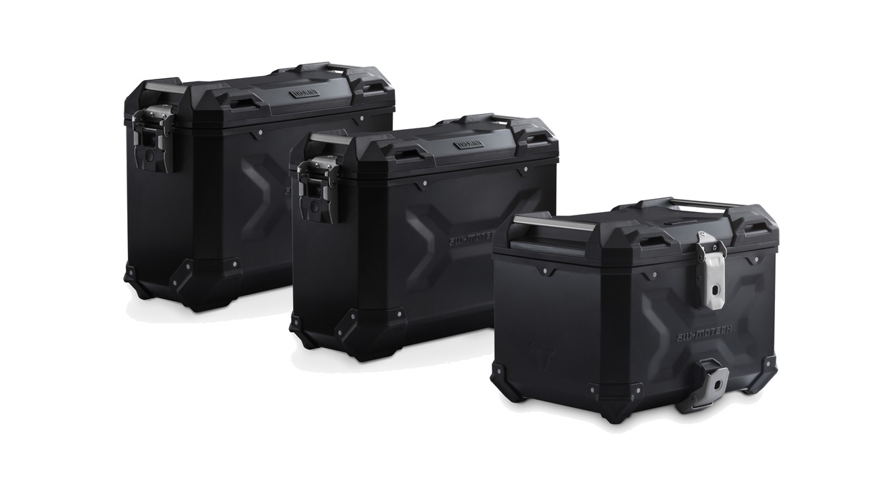 set de equipaje, soporte acero inox adventure