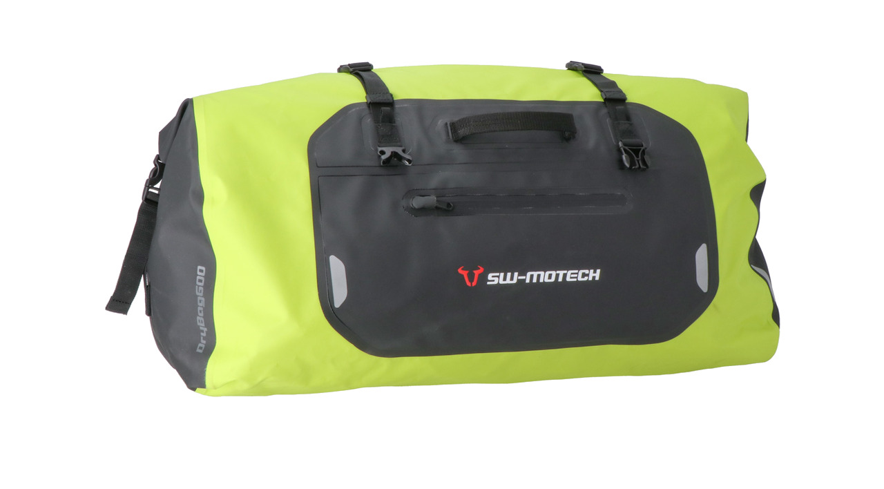 bolsa trasera impermeable amarillo neón 60l drybag 600 lona