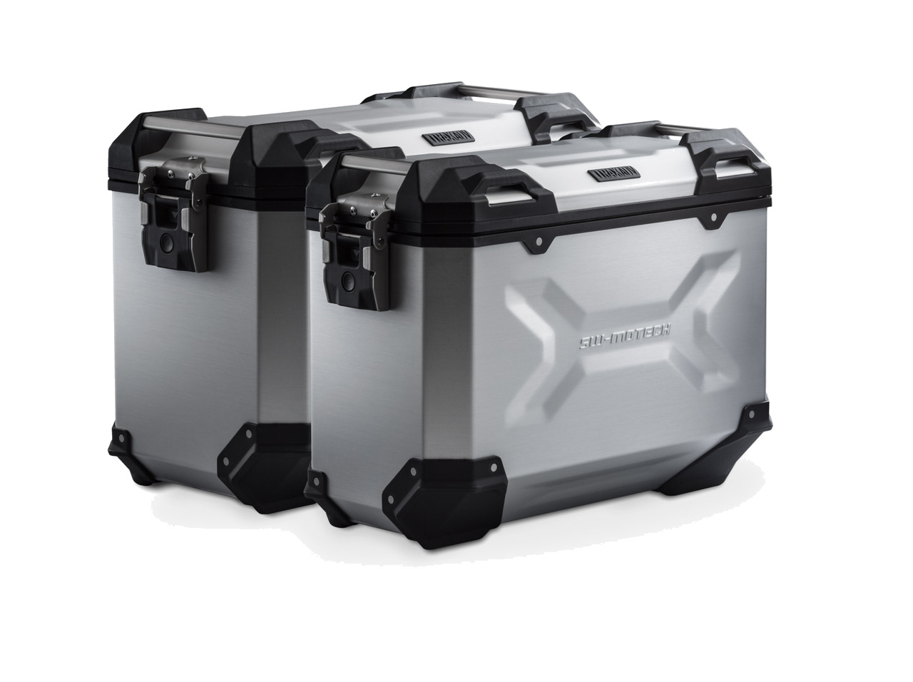 sistema de maletas trax adv plateado 45/37 l