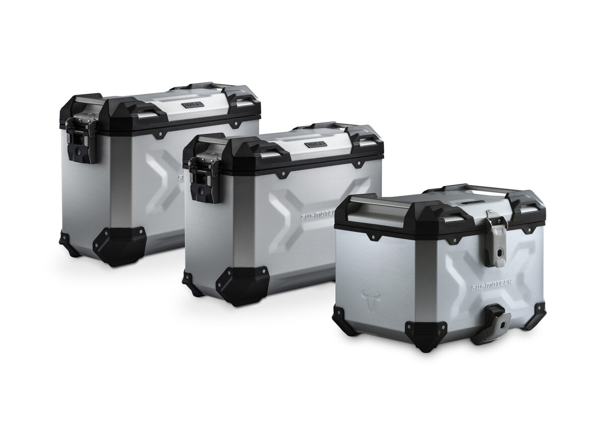 kit maletas laterales + maleta central + soportes adventure - trax adv
