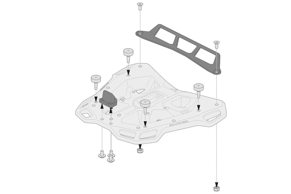 SW-MOTECH Kit Adapter für Gepäckträger ADVENTURE-RACK GIVI/KAPPA MONOLOCK - Picture 6 of 6