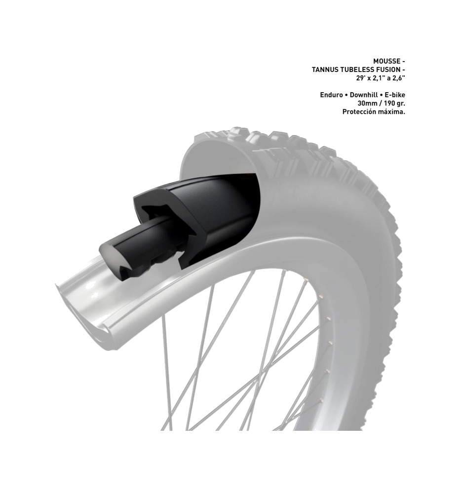 mousse de espuma antipinchazos para cubiertas tubeless bicicleta tubeless fusion 29" x 2,1" a 2,6"