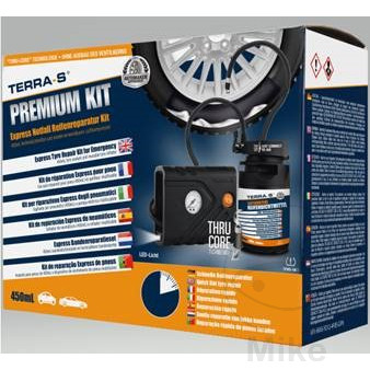 kit sellador de neumáticos antipinchazos 450 ml premium