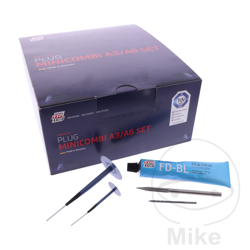 kit reparación pinchazos neumáticos tubeless moto minicombi a3/a6