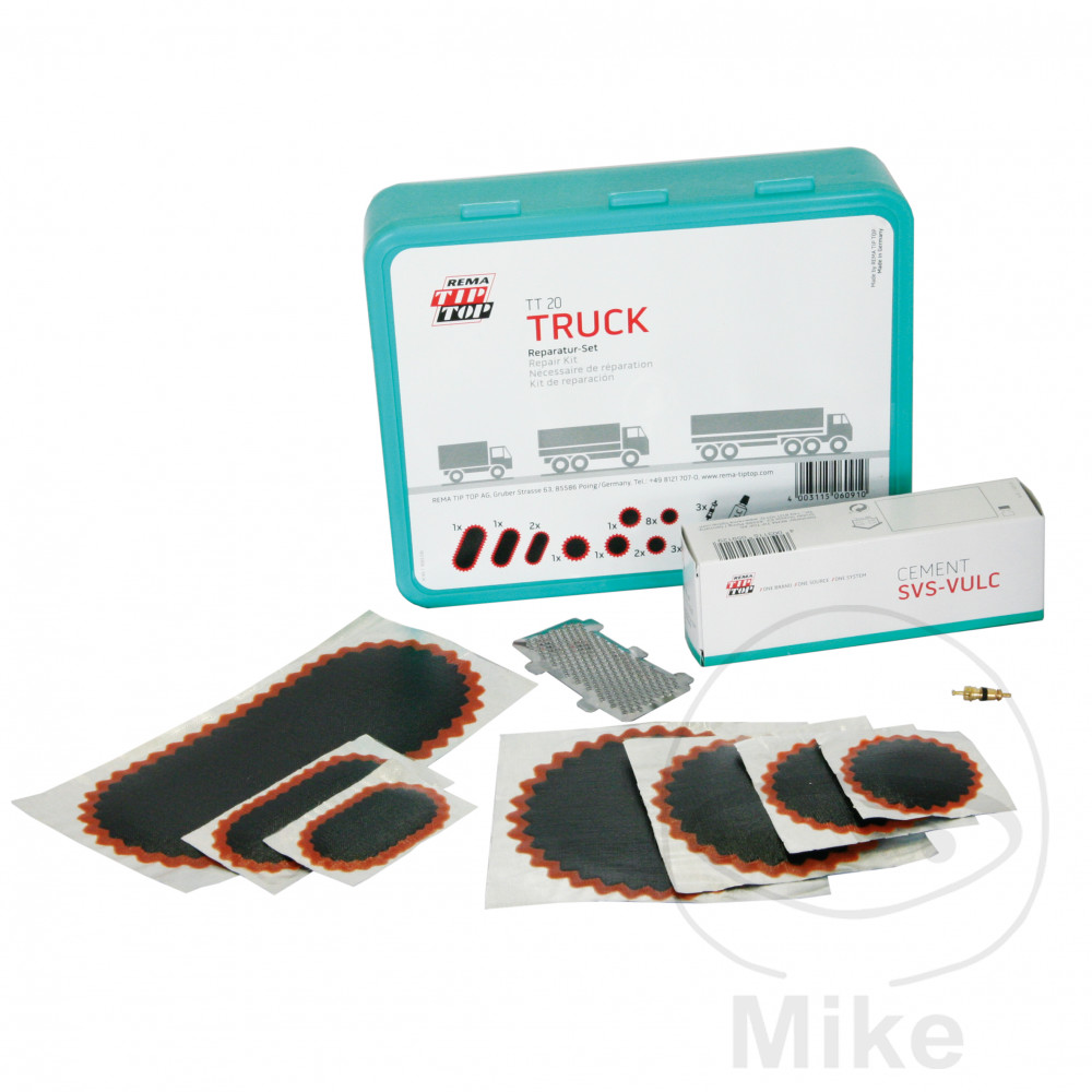 kit reparación de pinchazos vulcanizante para neumáticos de camión tt 20