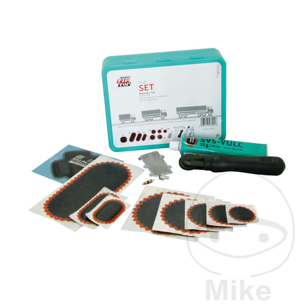 kit reparación de pinchazos vulcanizante para neumáticos de camión tt 21