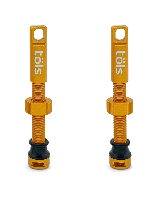 líquido antipinchazos para tubeless con kit de válvulas presta de aluminio color dorado mate 44mm mate gold