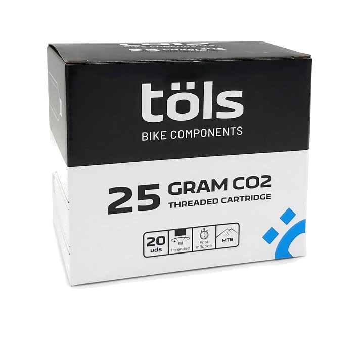 bombona cartucho aire comprimido con rosca 25 gr 15u co2
