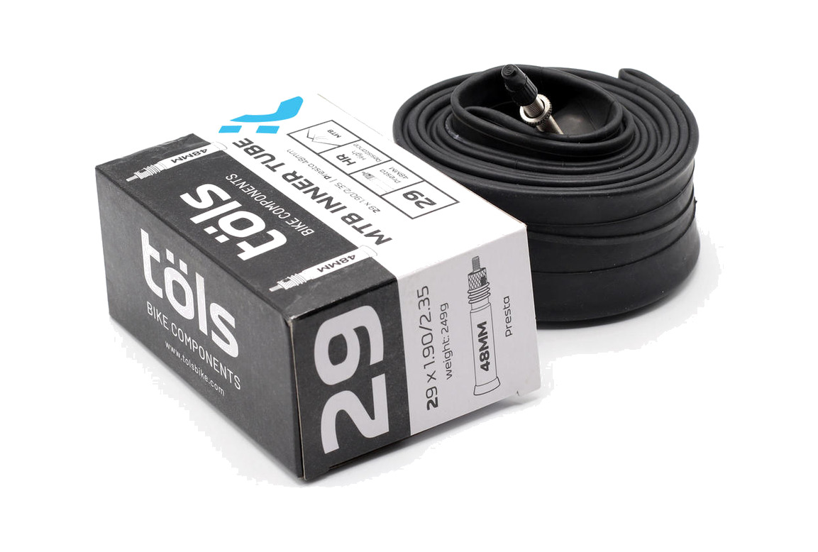 cámara de bicicleta con válvula mtb 29x2.125 presta 48 mm