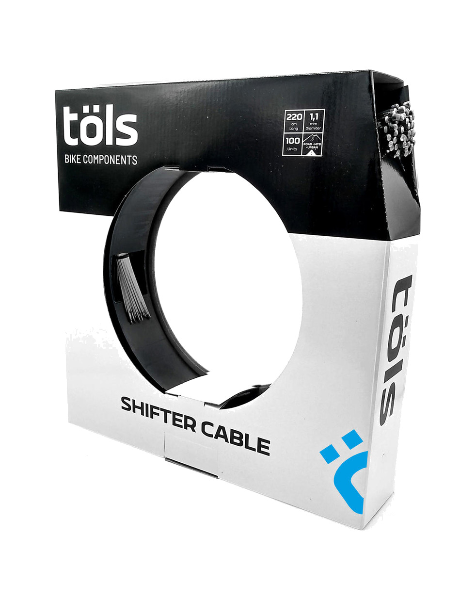 cable de cambio para bicicleta compatible mtb/road/urban 1.1 mm ø2.2 m shimano sram (100u)